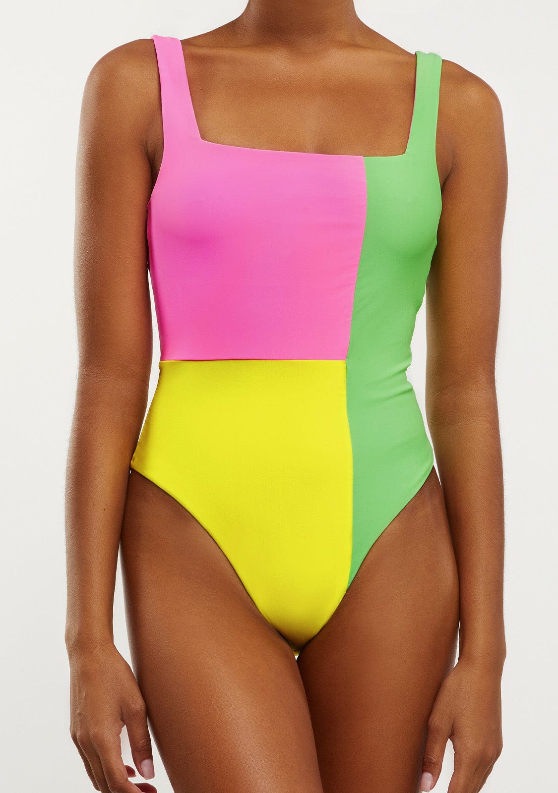 Bright colored one hot sale piece swimsuit