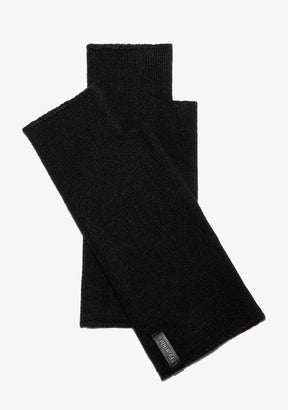 Nordische Trk gestrickte fingerlose Handschuhe schwarz