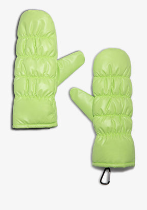 Nordic Bomb Puffer Mittens Green