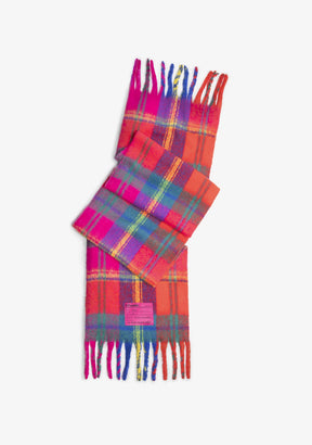 Nordic Basic Plaid Schal rosa / blau