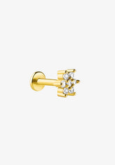 Piercing Cierre Plano Baño Oro 18K Ivy